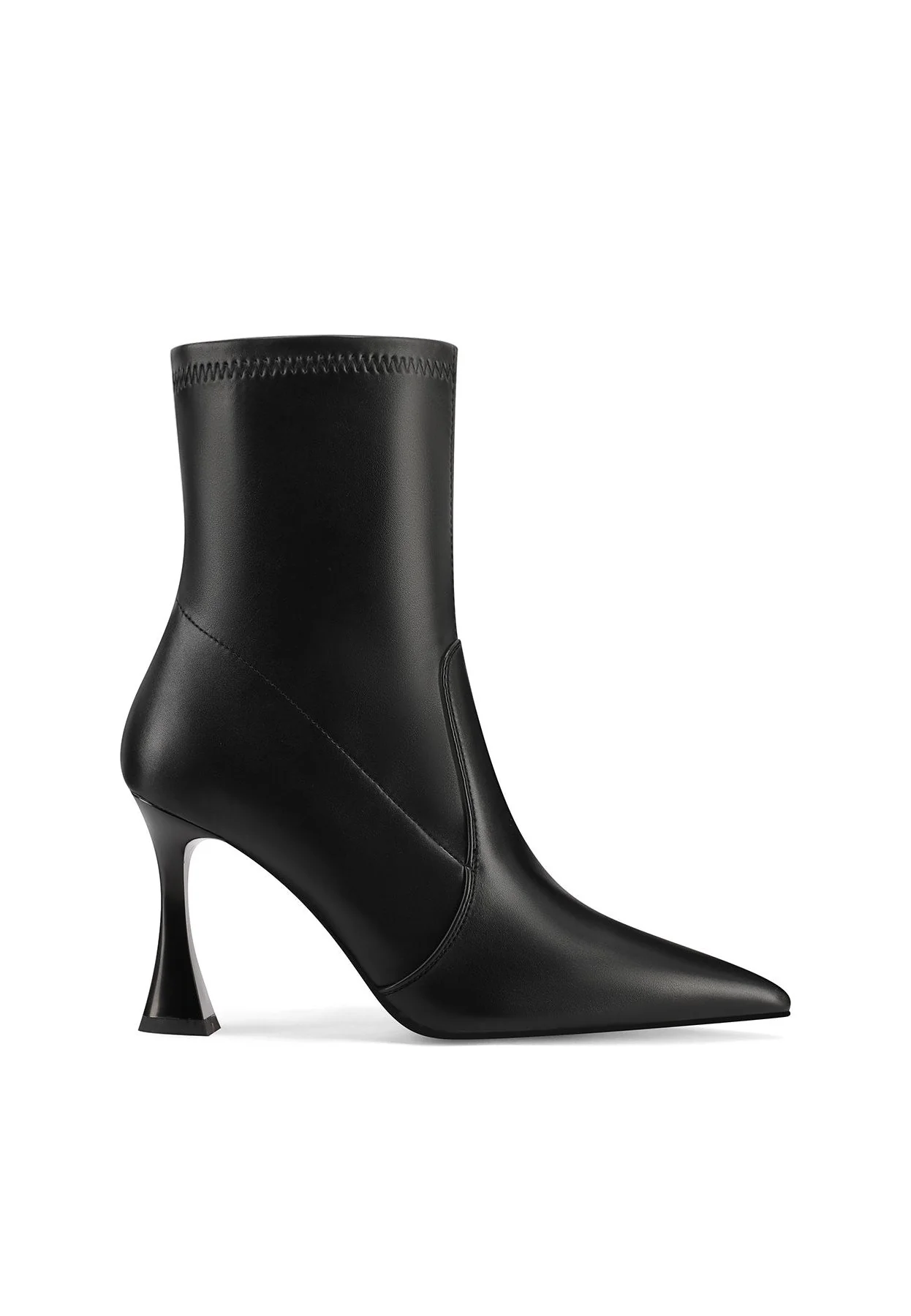 Stivaletti donna effetto calza tacco scultoreo K3413 - Image 2