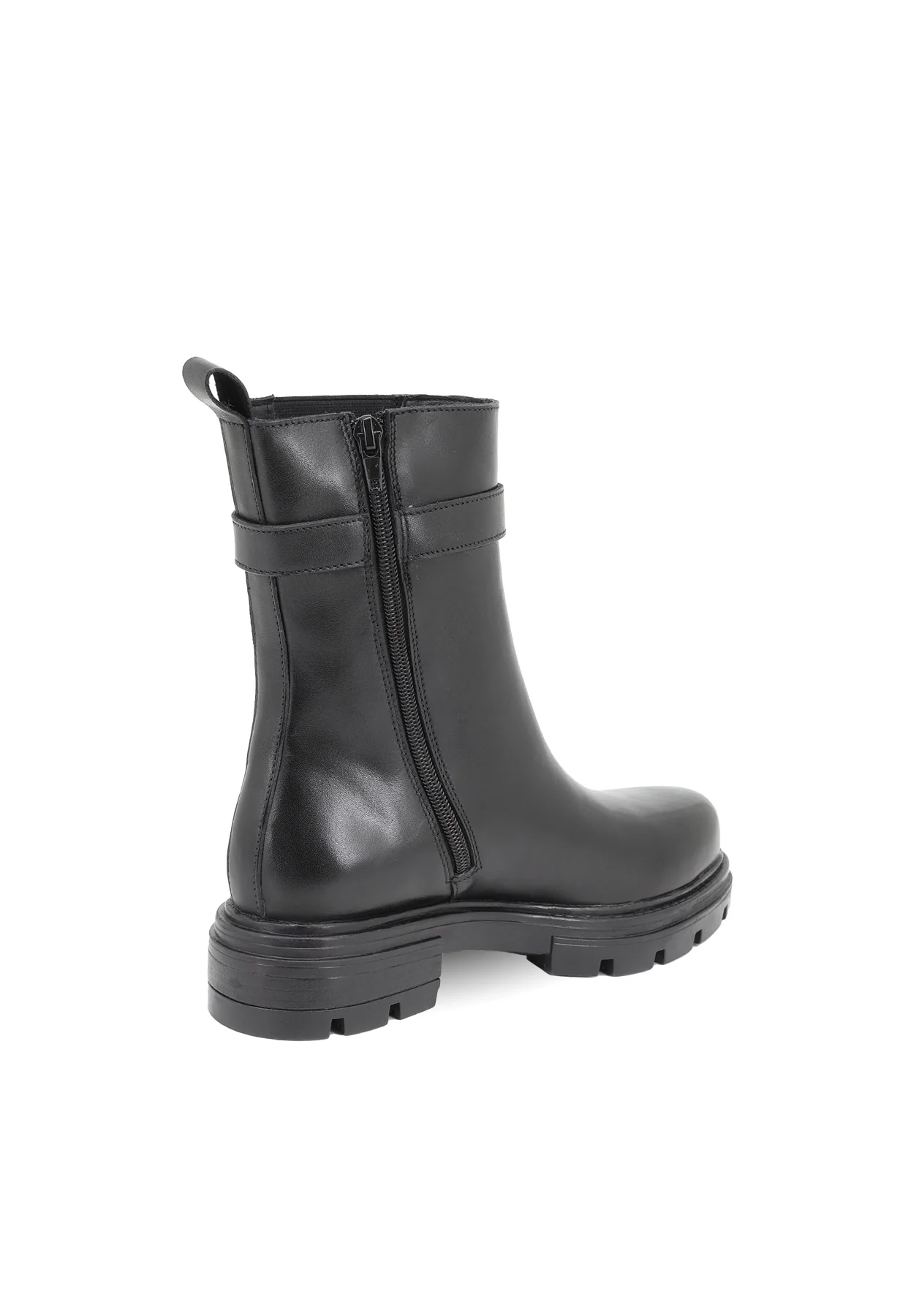 Stivaletti Chelsea neri in vera pelle con fibbia – QH-22 S-262 - Image 4