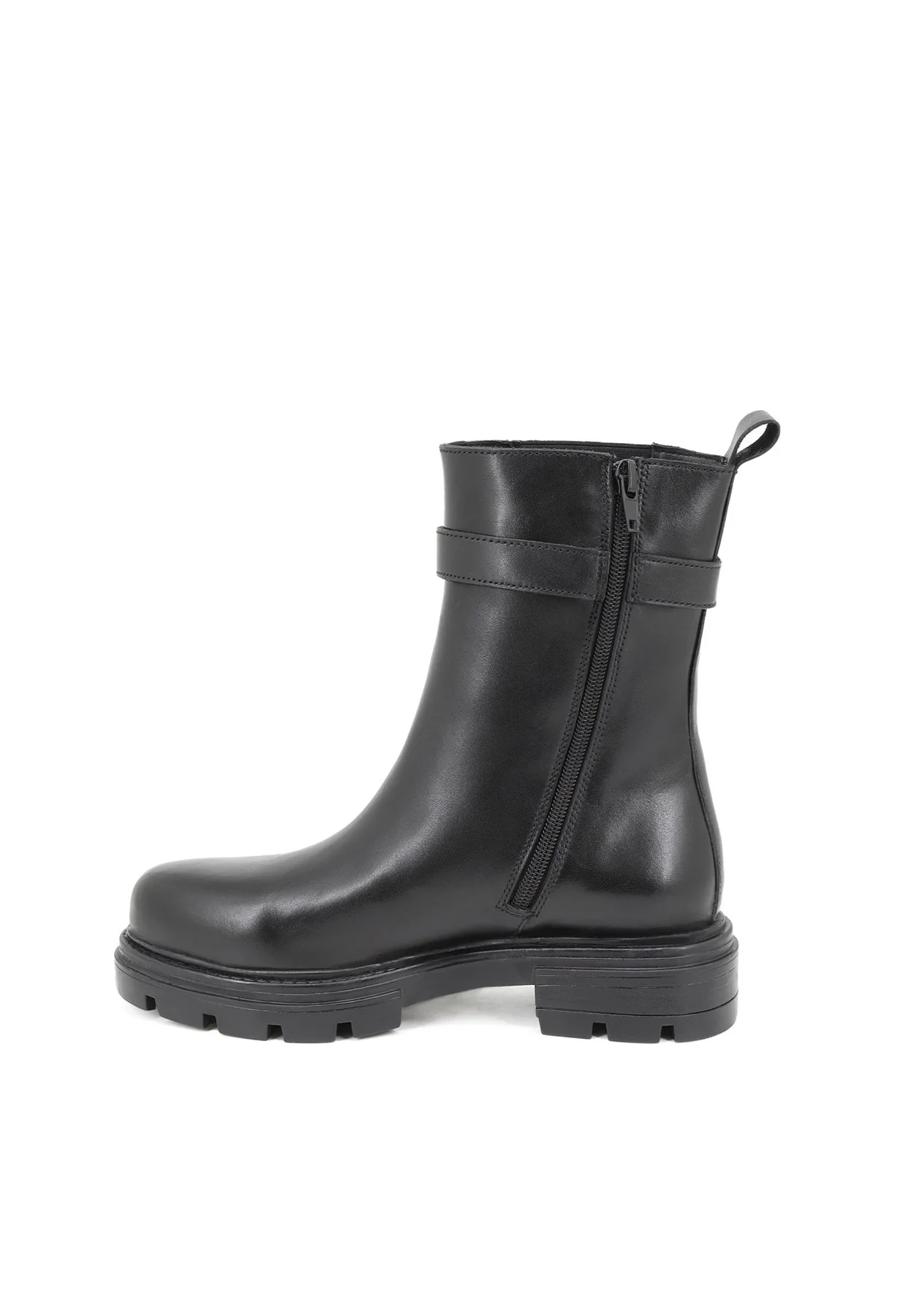 Stivaletti Chelsea neri in vera pelle con fibbia – QH-22 S-262 - Image 5