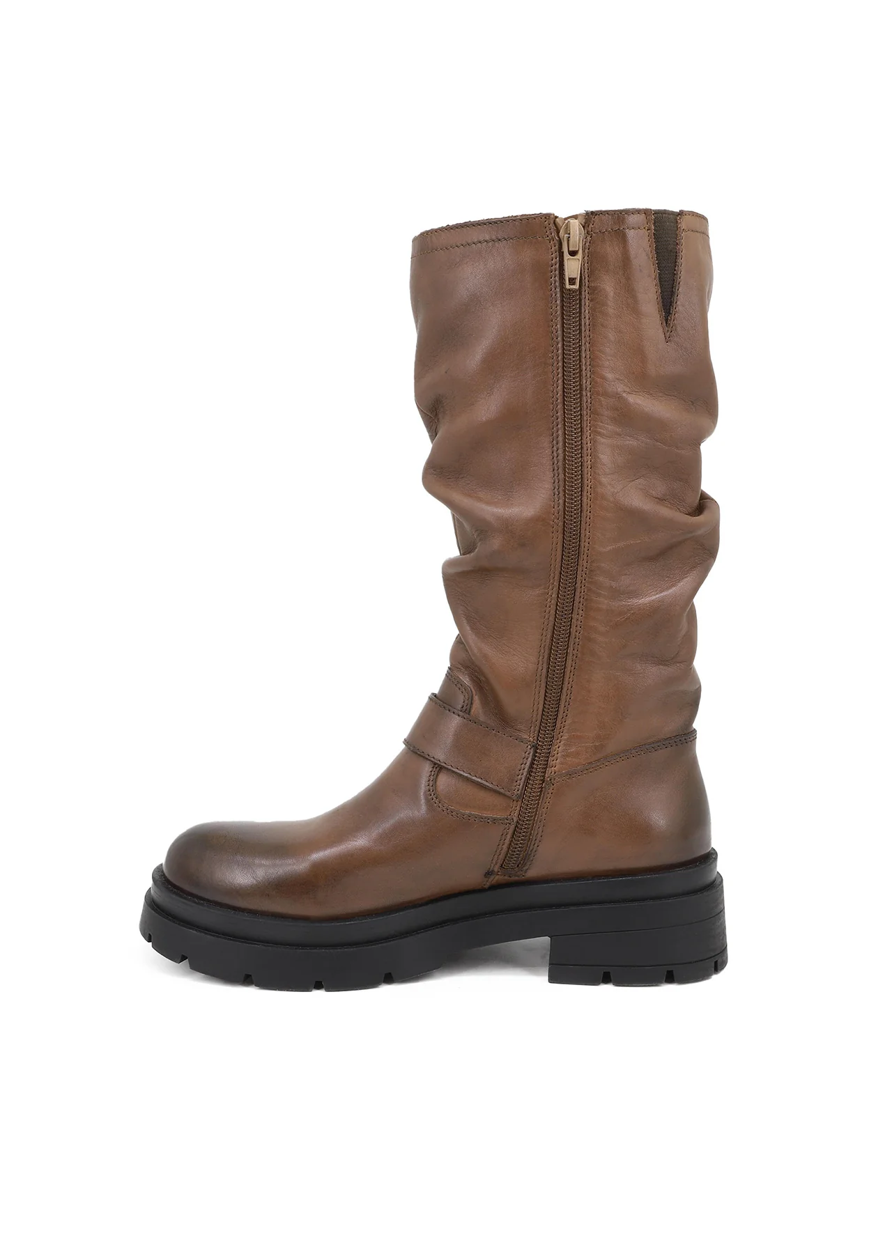 Stivale nero in vera pelle con gambale morbido QH-22 S-277 - Image 11