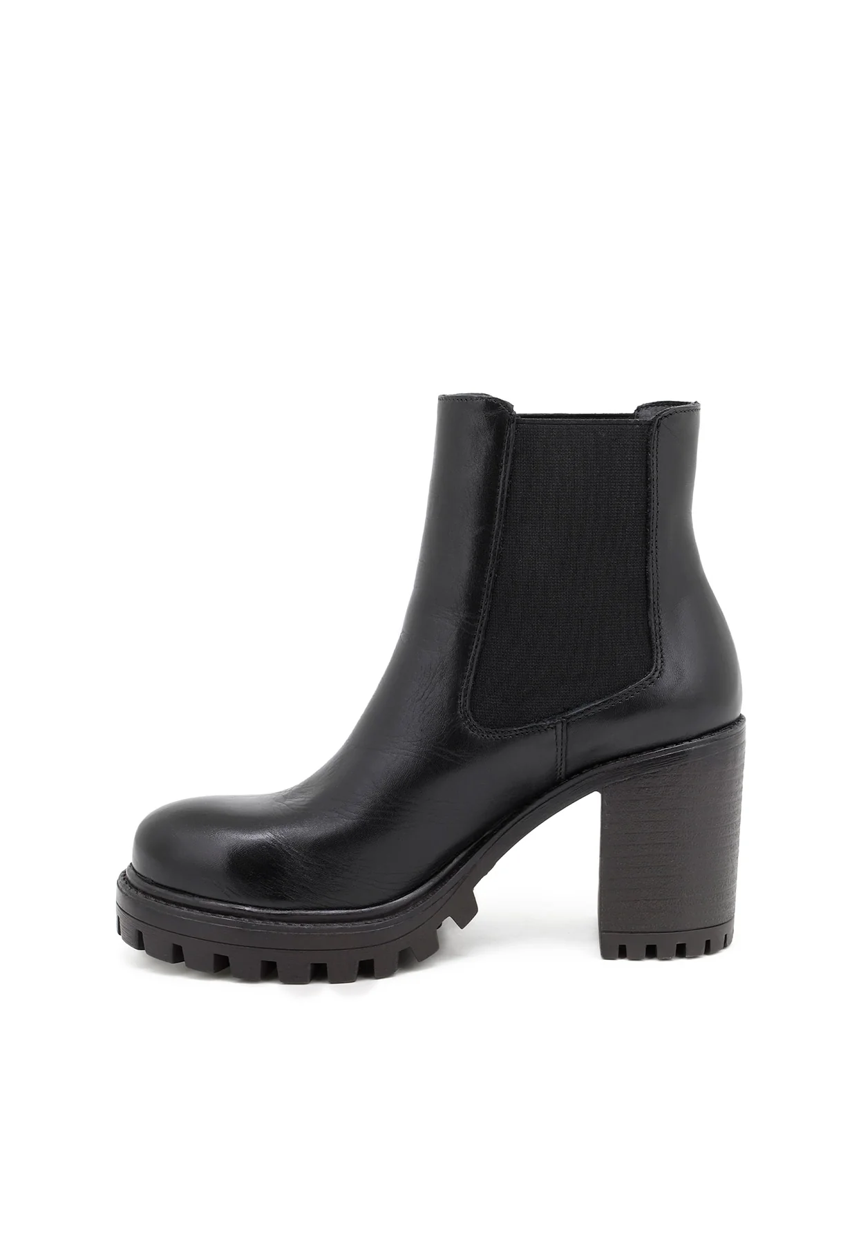 Stivaletti Chelsea in vera pelle con tacco largo QH-22 S-314 - Image 6
