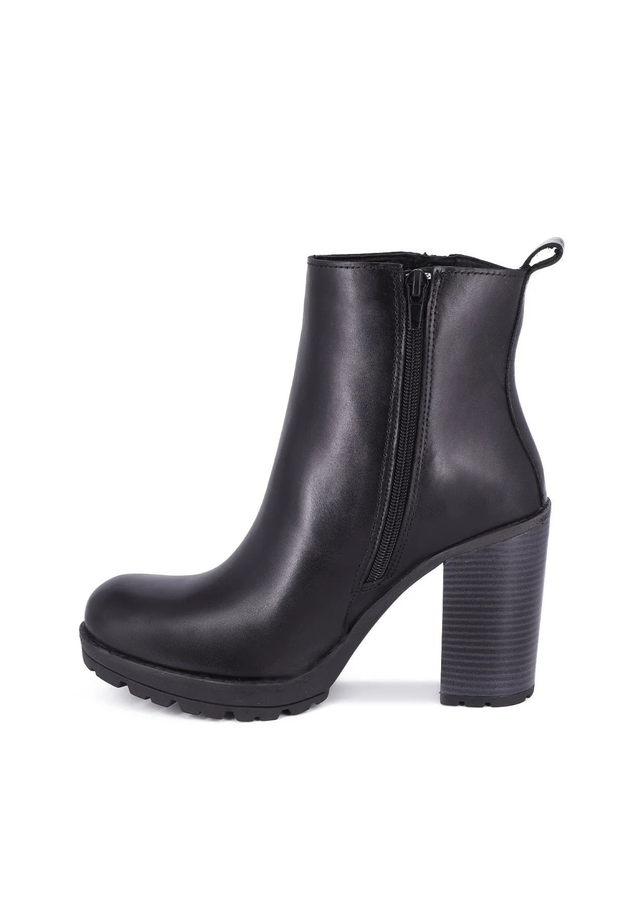 Stivaletto nero con tacco largo e plateau QH23 S407 - Image 3