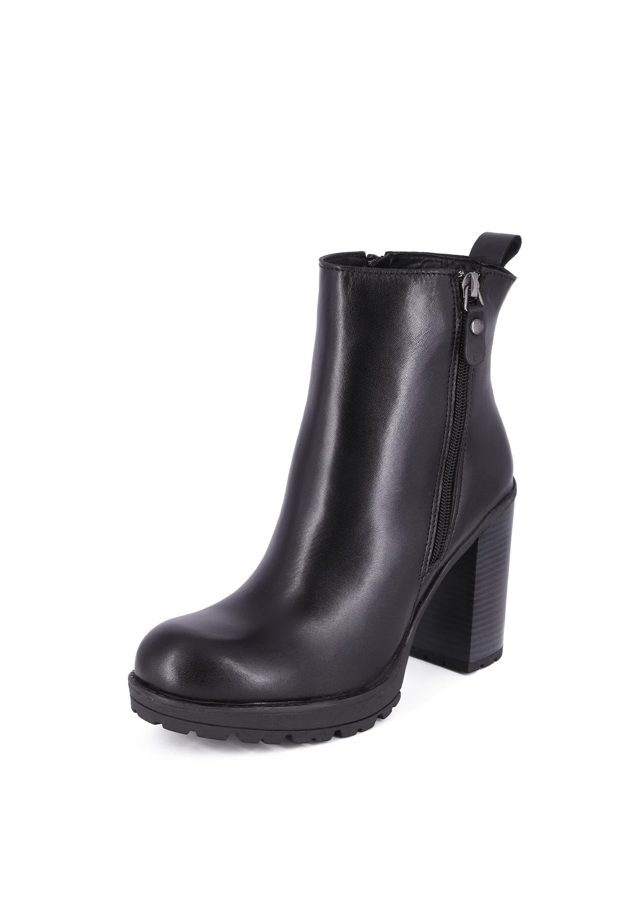 Stivaletto nero con tacco largo e plateau QH23 S407 - Image 5