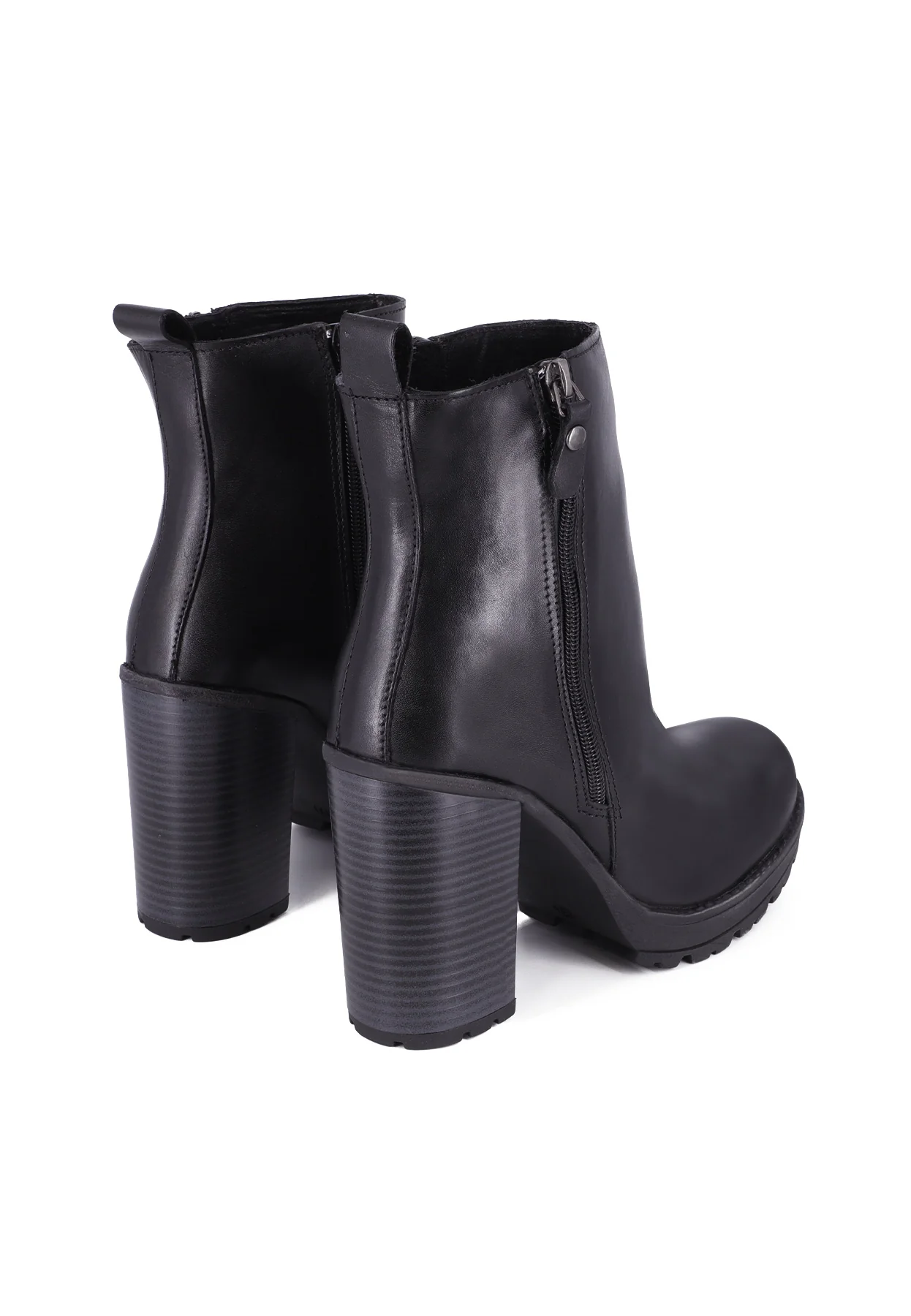 Stivaletto nero con tacco largo e plateau QH23 S407 - Image 6