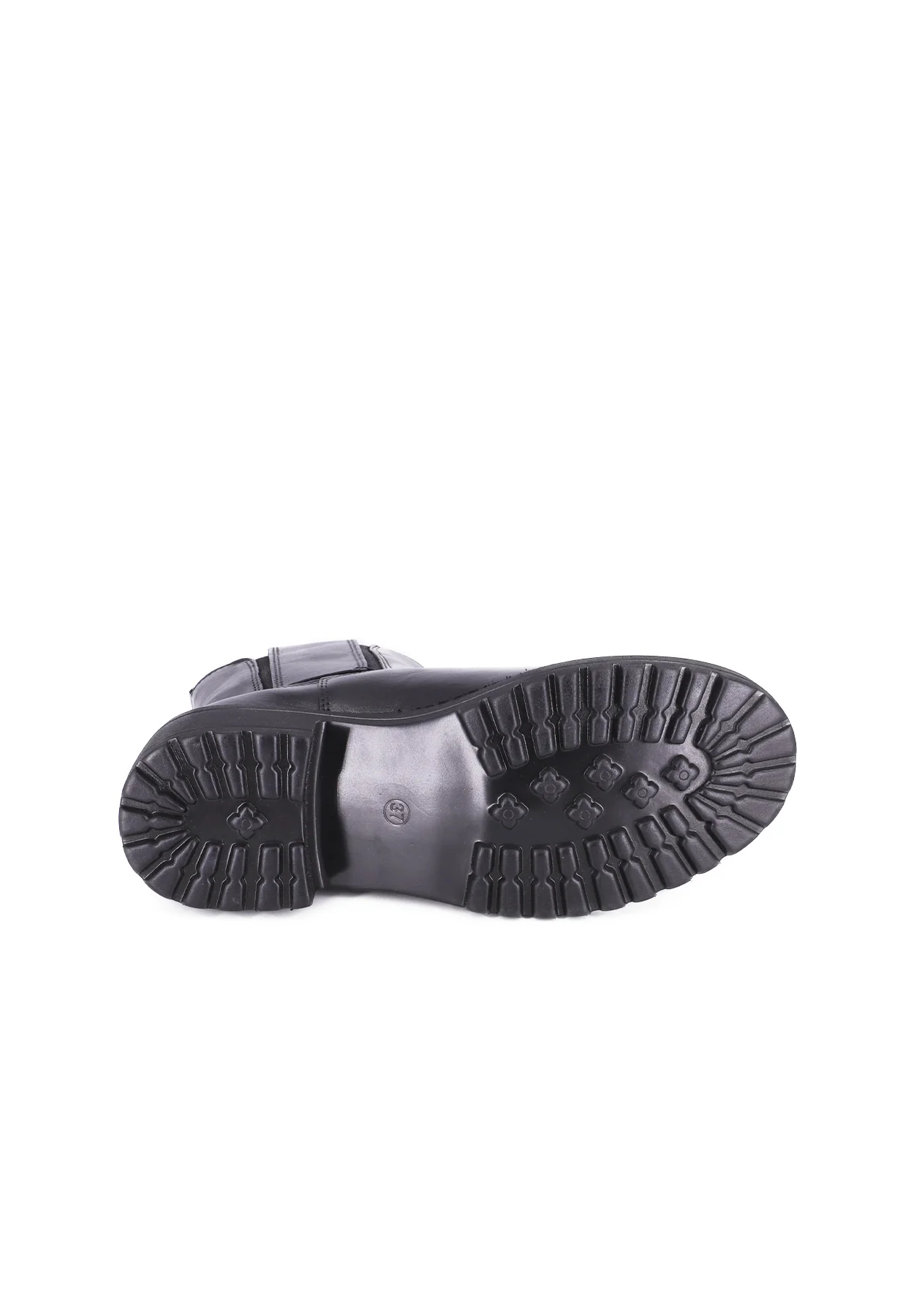 Stivaletto chelsea vera pelle nero con suola carrarmato QH23 S408 - Image 7