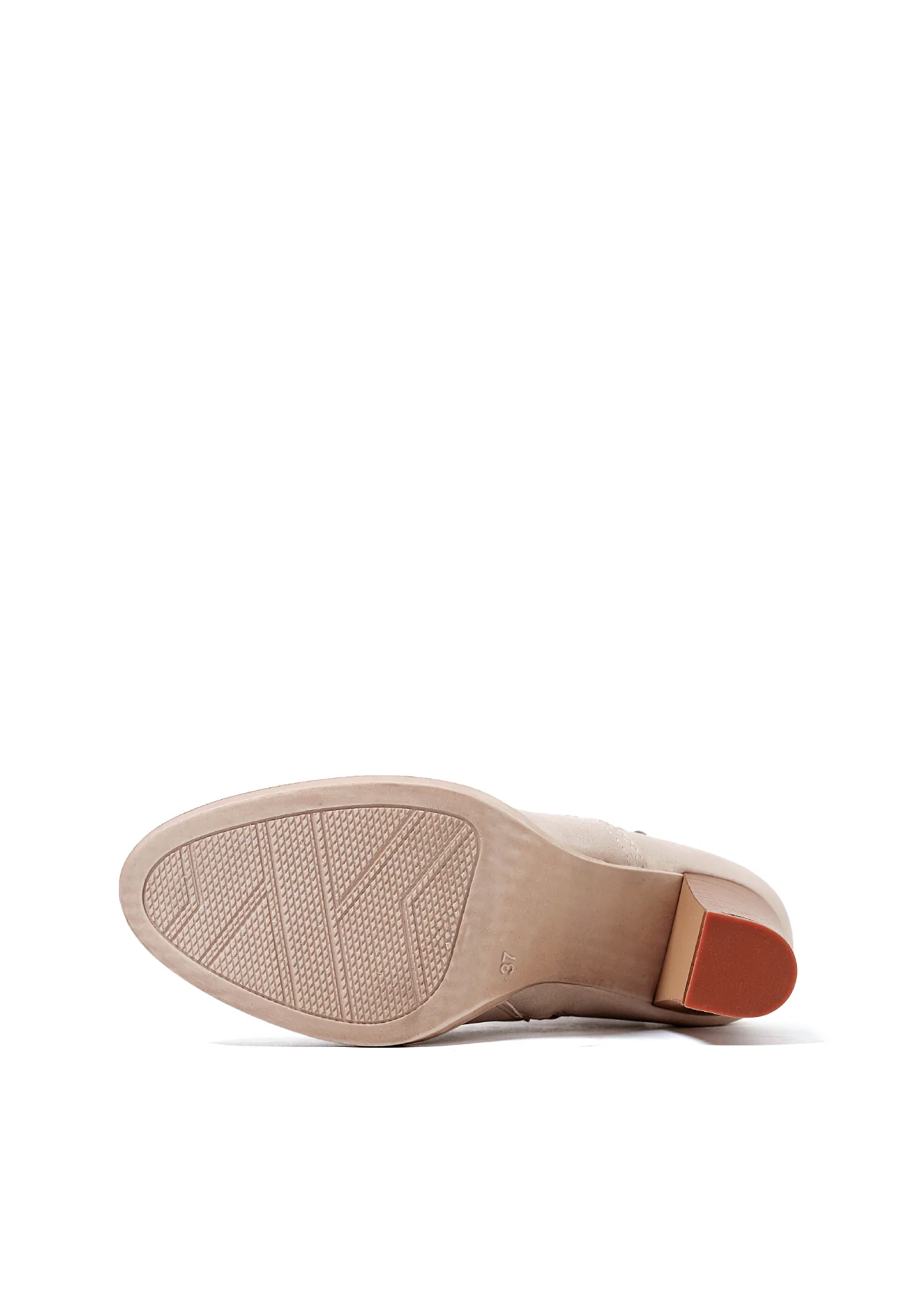 Stivaletto traforato beige con plateau e tacco alto X30-113 - Image 6