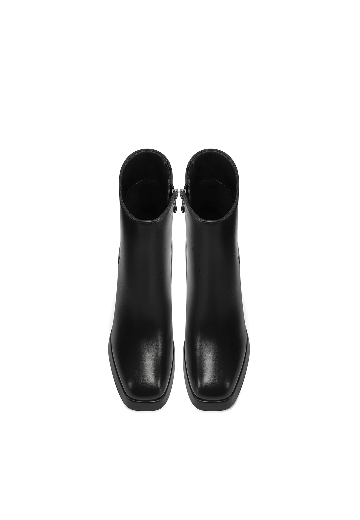 Stivaletto nero con plateau e tacco largo WS13607 - Image 6