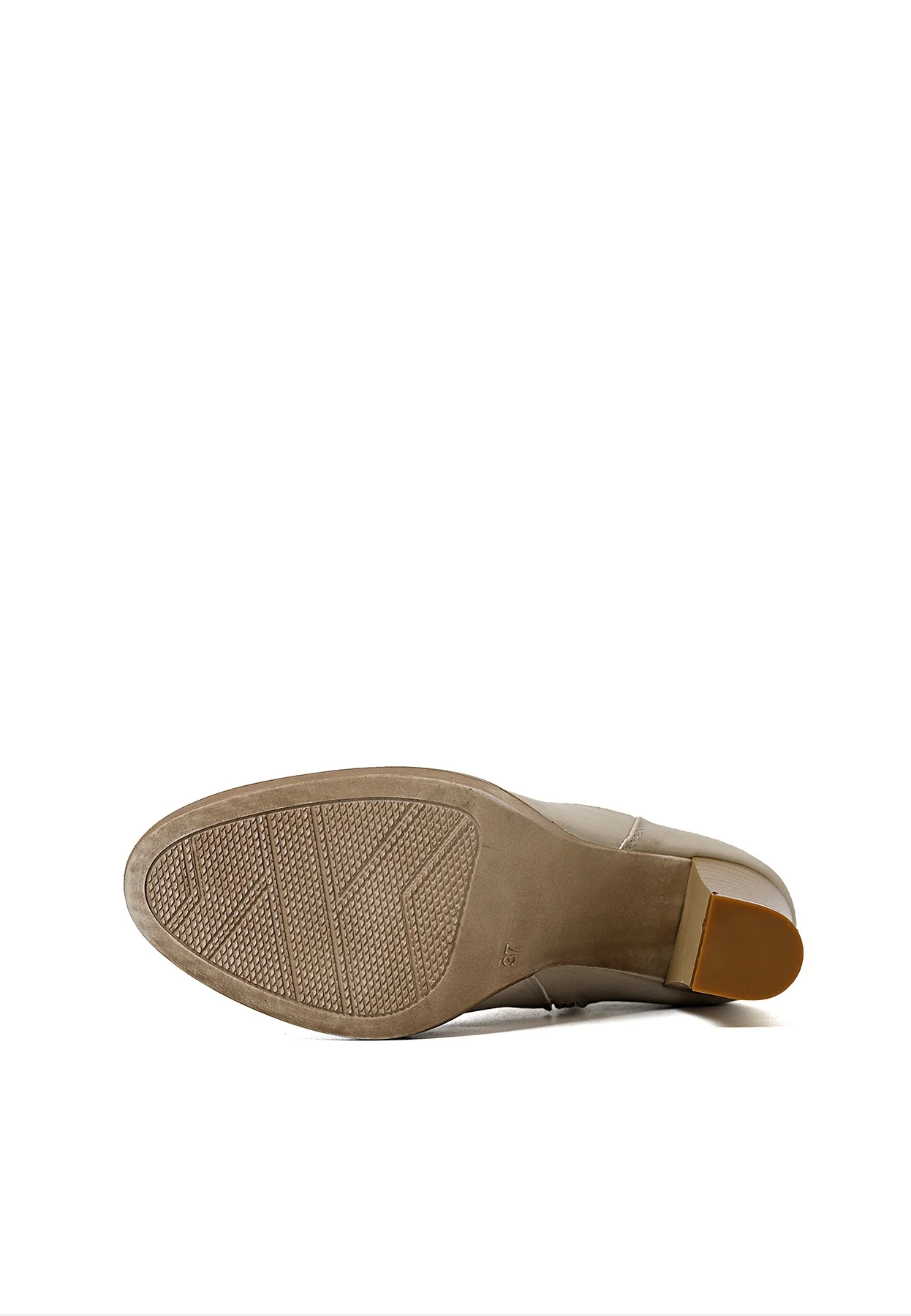 Stivaletto traforato beige con tacco alto X28-107 - Image 6