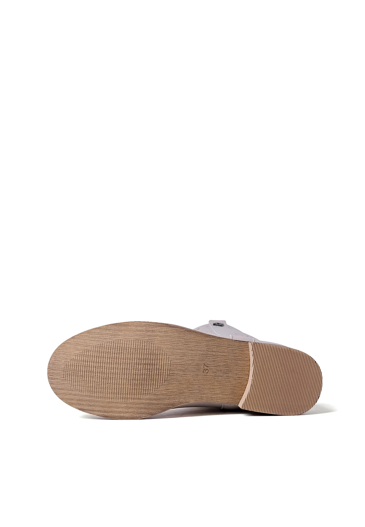 Stivali traforati beige con tacco basso X30-109 - Image 7