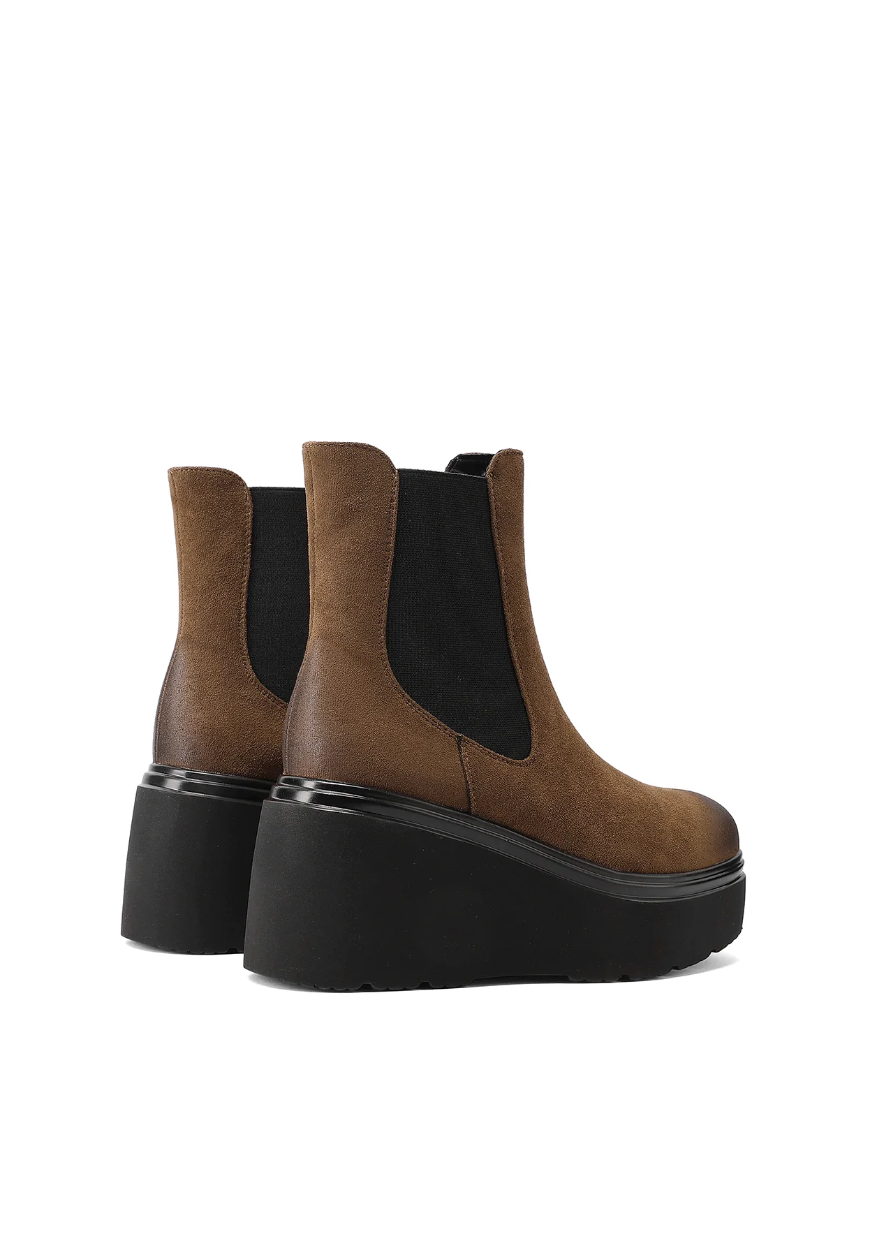 Stivaletti da donna chelsea con zeppa alta platform X31-129 - Image 18