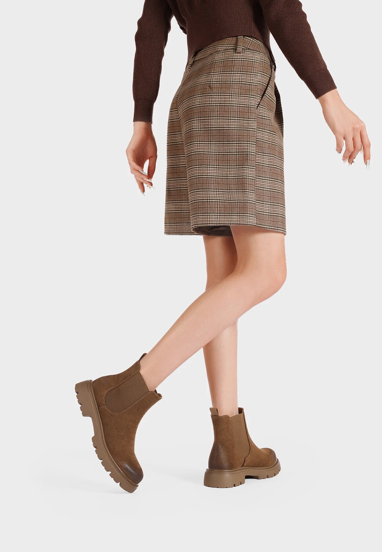 Stivaletti Chelsea boots donna con tacco basso X31-214 - Image 8