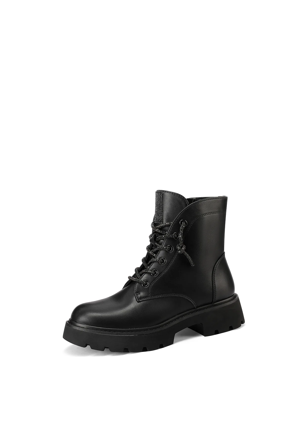 Stivaletti anfibi donna basic lacci e suola carrarmato X31-53 - Image 3
