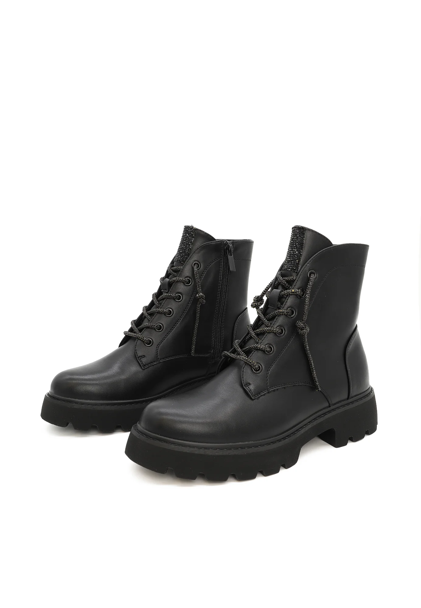 Stivaletti anfibi donna scamosciati lacci X31-54 - Image 18