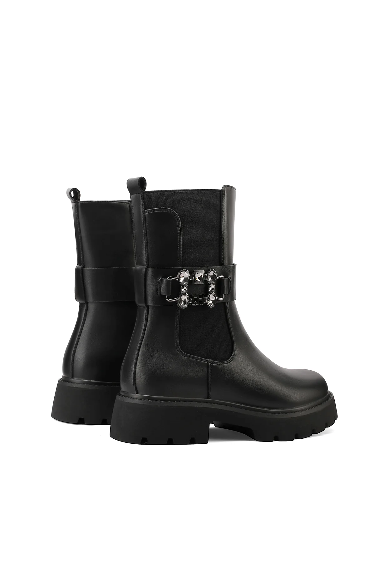 Stivaletti chelsea donna fibbia metallica X31-56 - Image 4