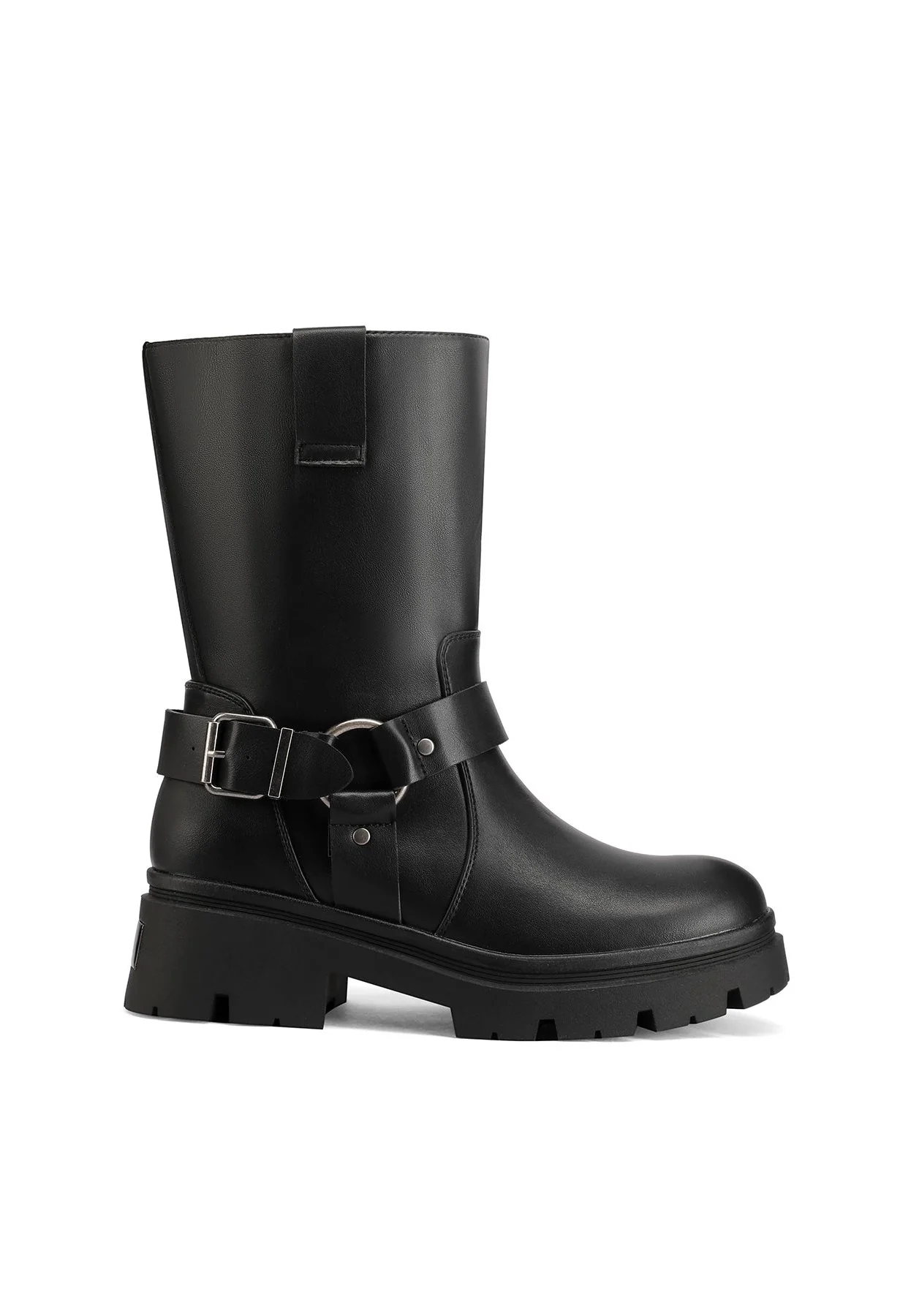 Stivali biker donna cinturini suola carrarmato X31-69 - Image 2