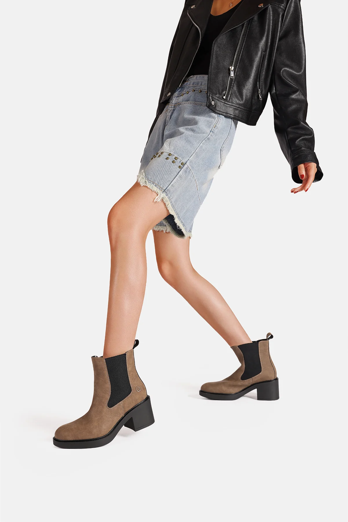 Stivaletto Chelsea boots donna con tacco X31-83 - Image 14