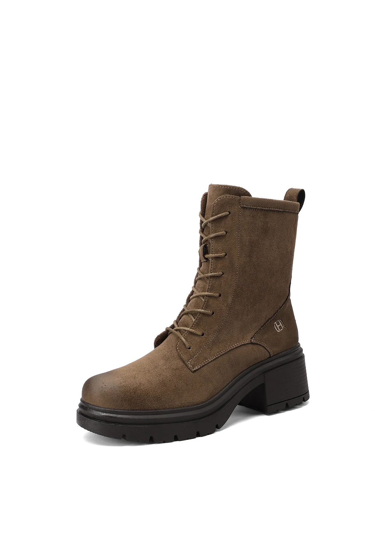 Stivaletti anfibi da donna in camoscio con tacco largo X33-84 - Image 17