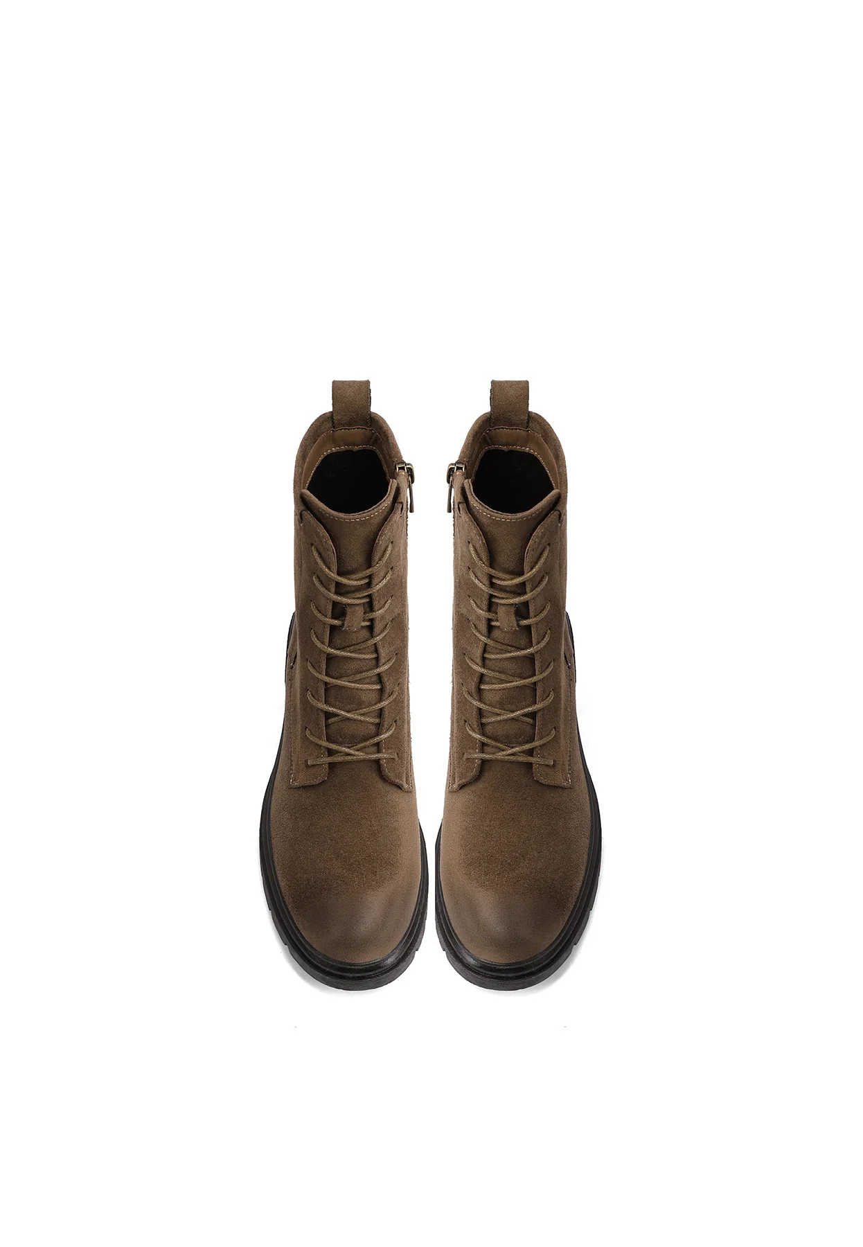 Stivaletti anfibi da donna in camoscio con tacco largo X33-84 - Image 19