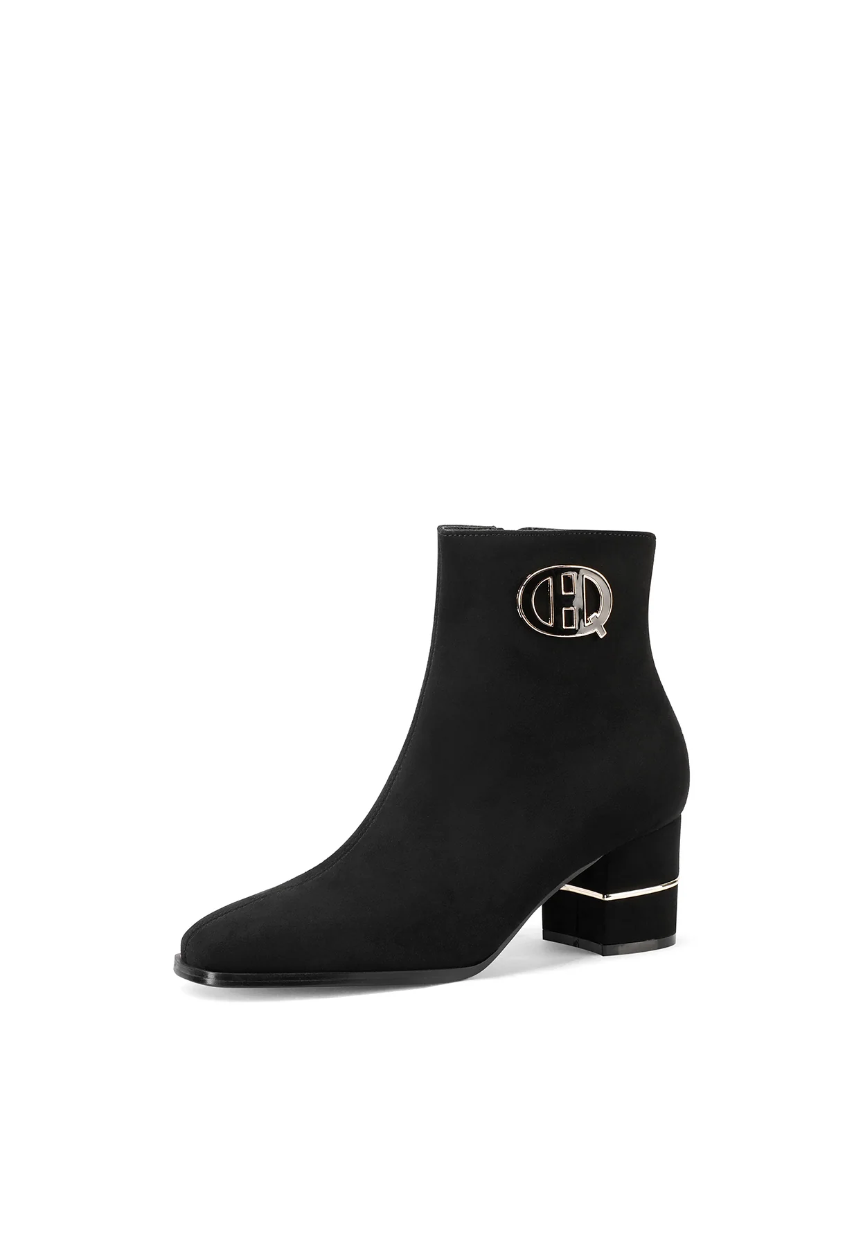 Stivaletti donna tacco medio logo ricamato ZM9817 - Image 3
