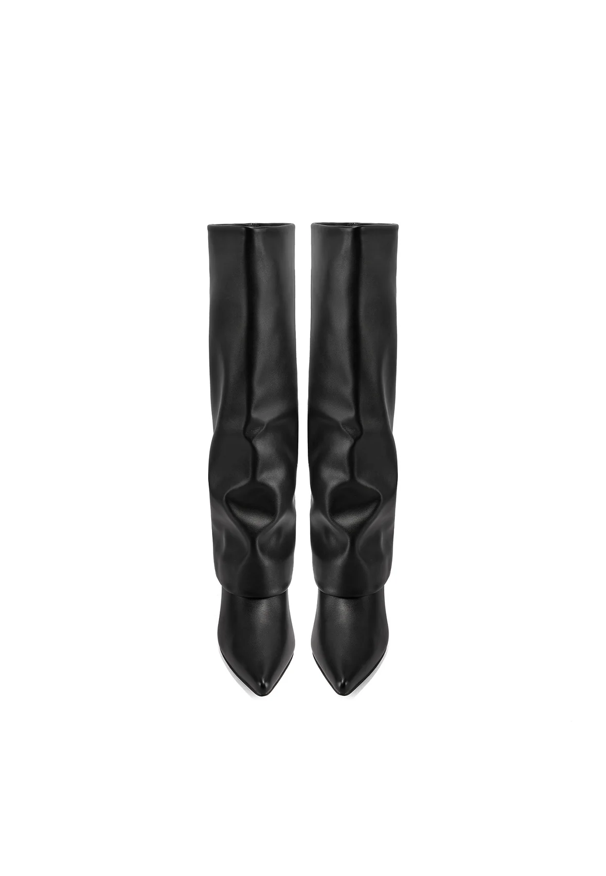 Stivali  a punta gambale slouchy con tacco K4076 - Image 5