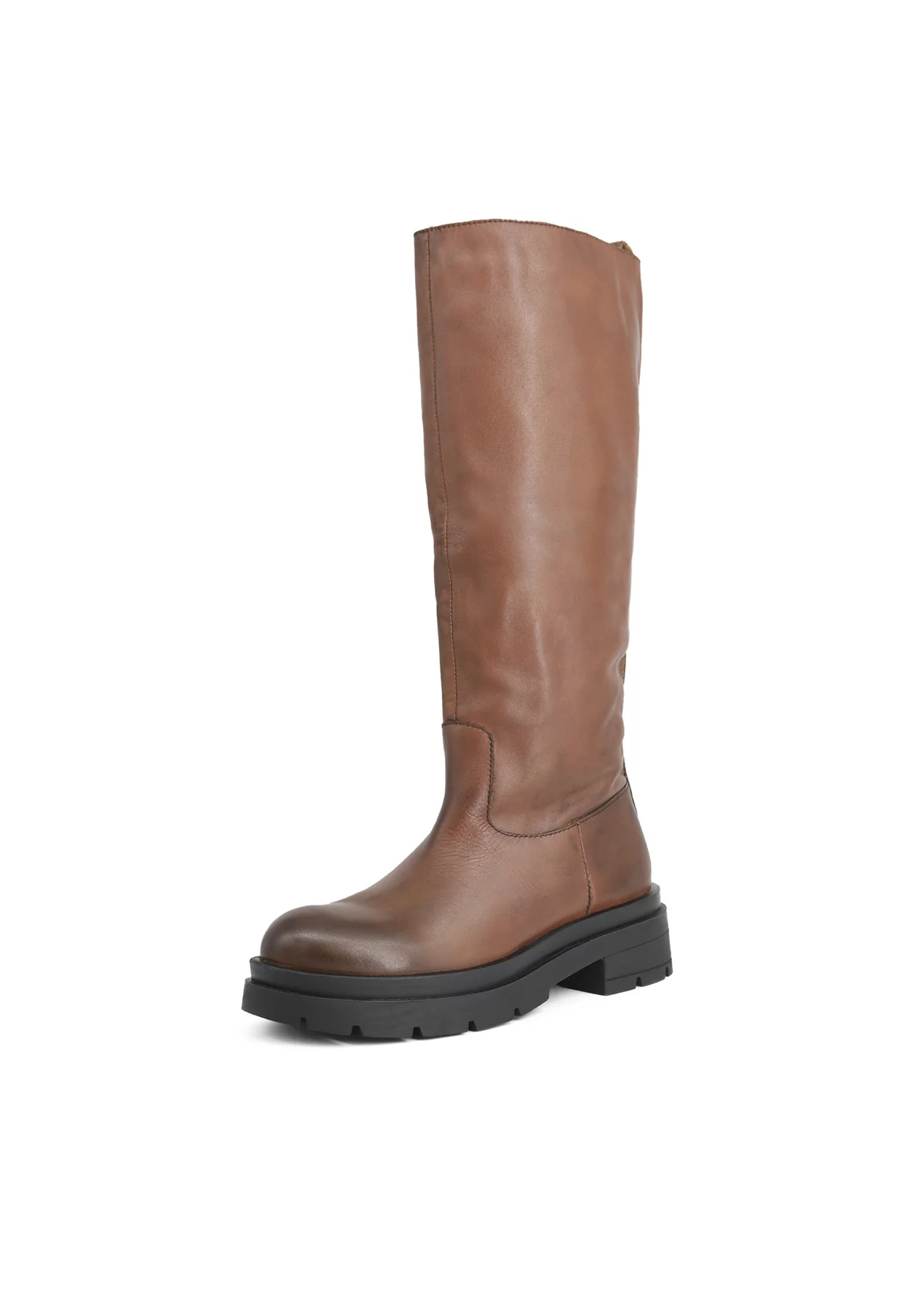 Stivale nero in vera pelle con suola alta QH-22 S-280 - Image 9
