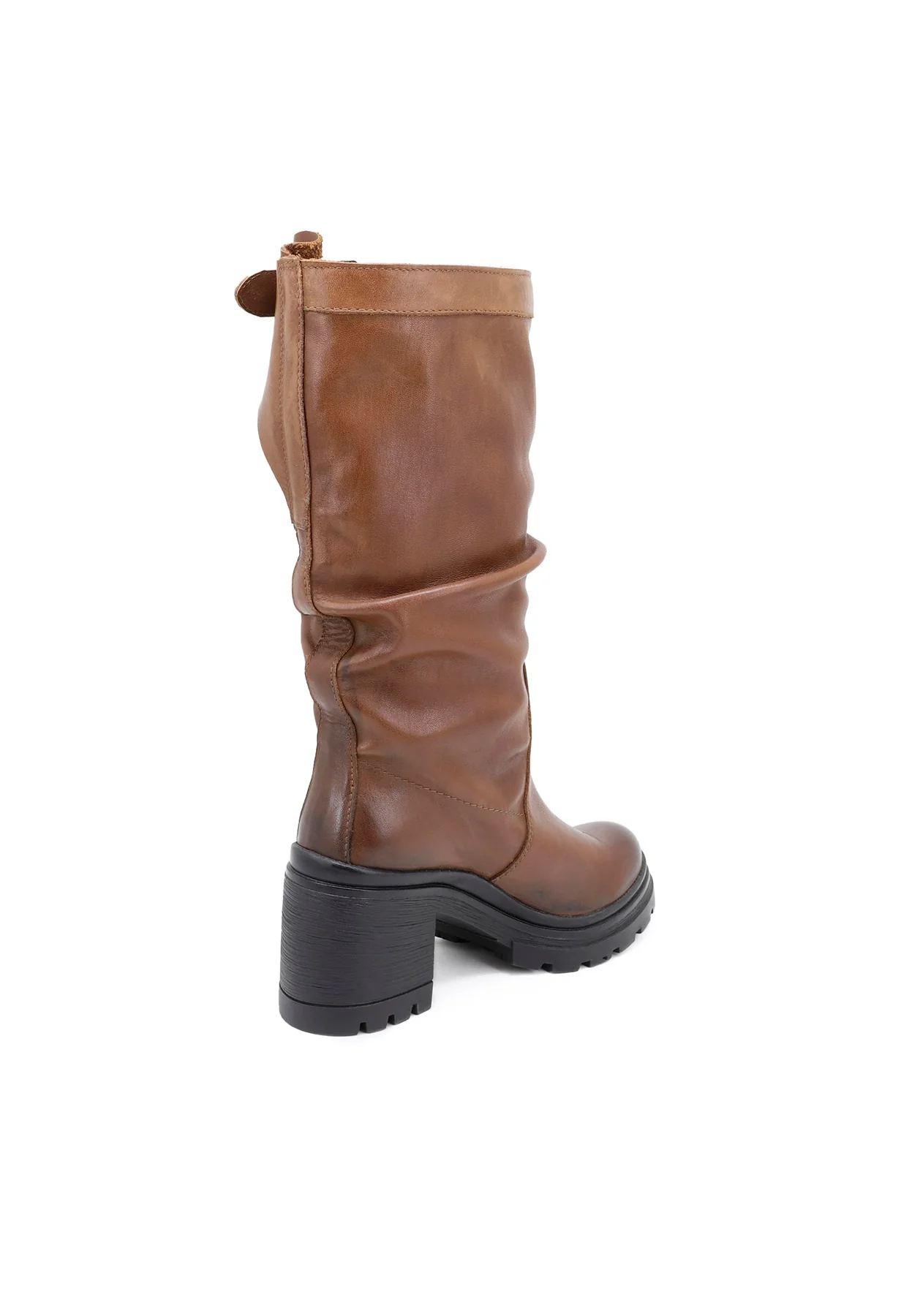 Stivale nero morbido in vera pelle con fibbia QH21 L48 - Image 12