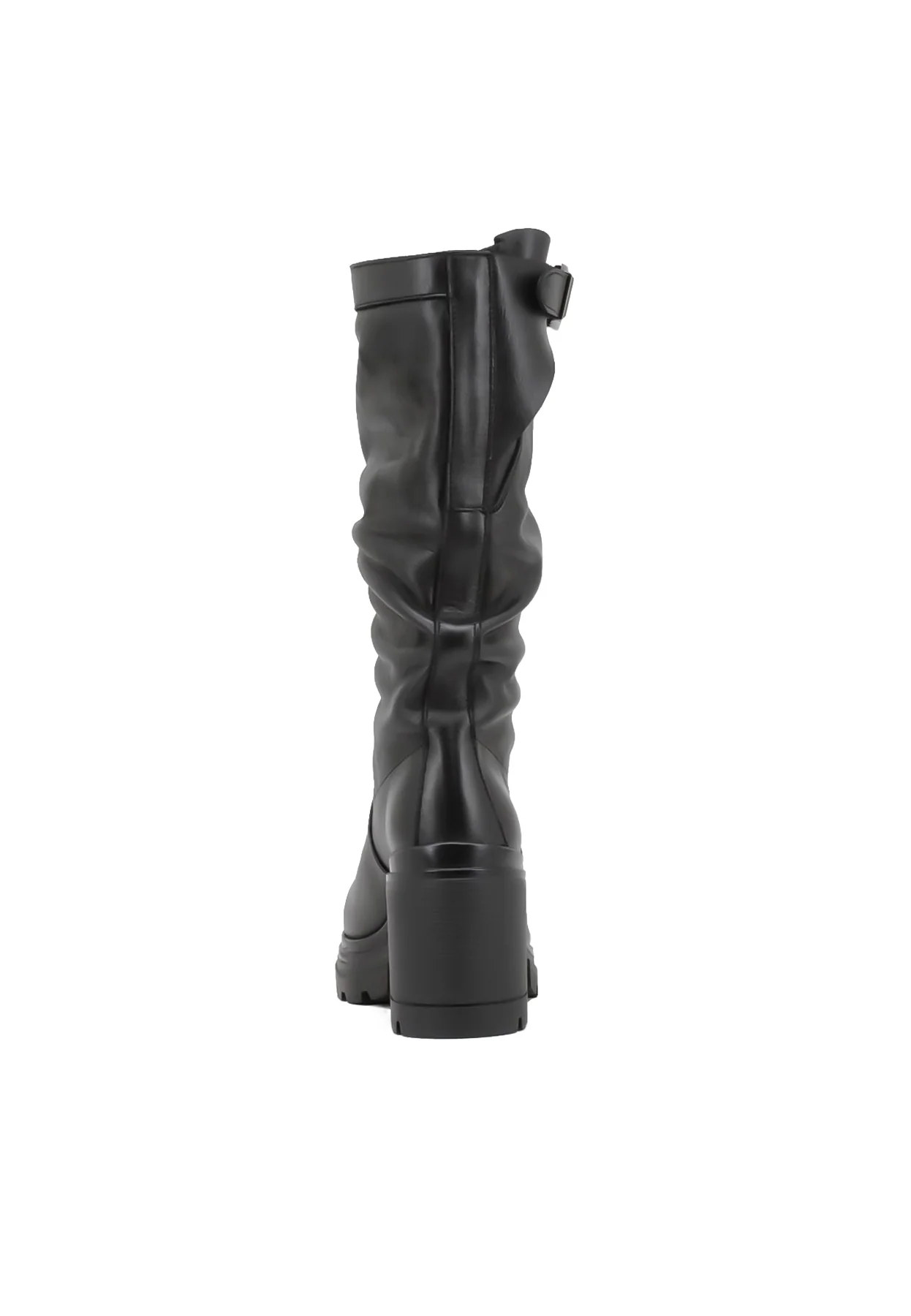 Stivale nero morbido in vera pelle con fibbia QH21 L48 - Image 16