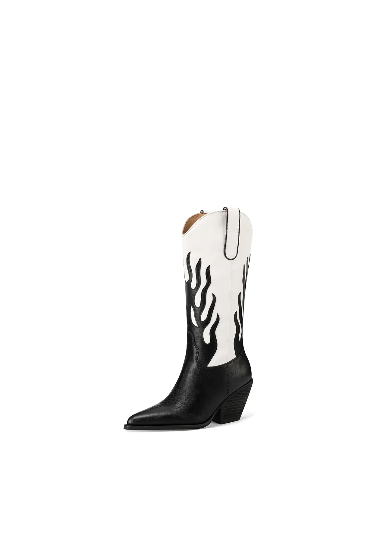 Stivali texani neri con tacco western W302 - Image 17