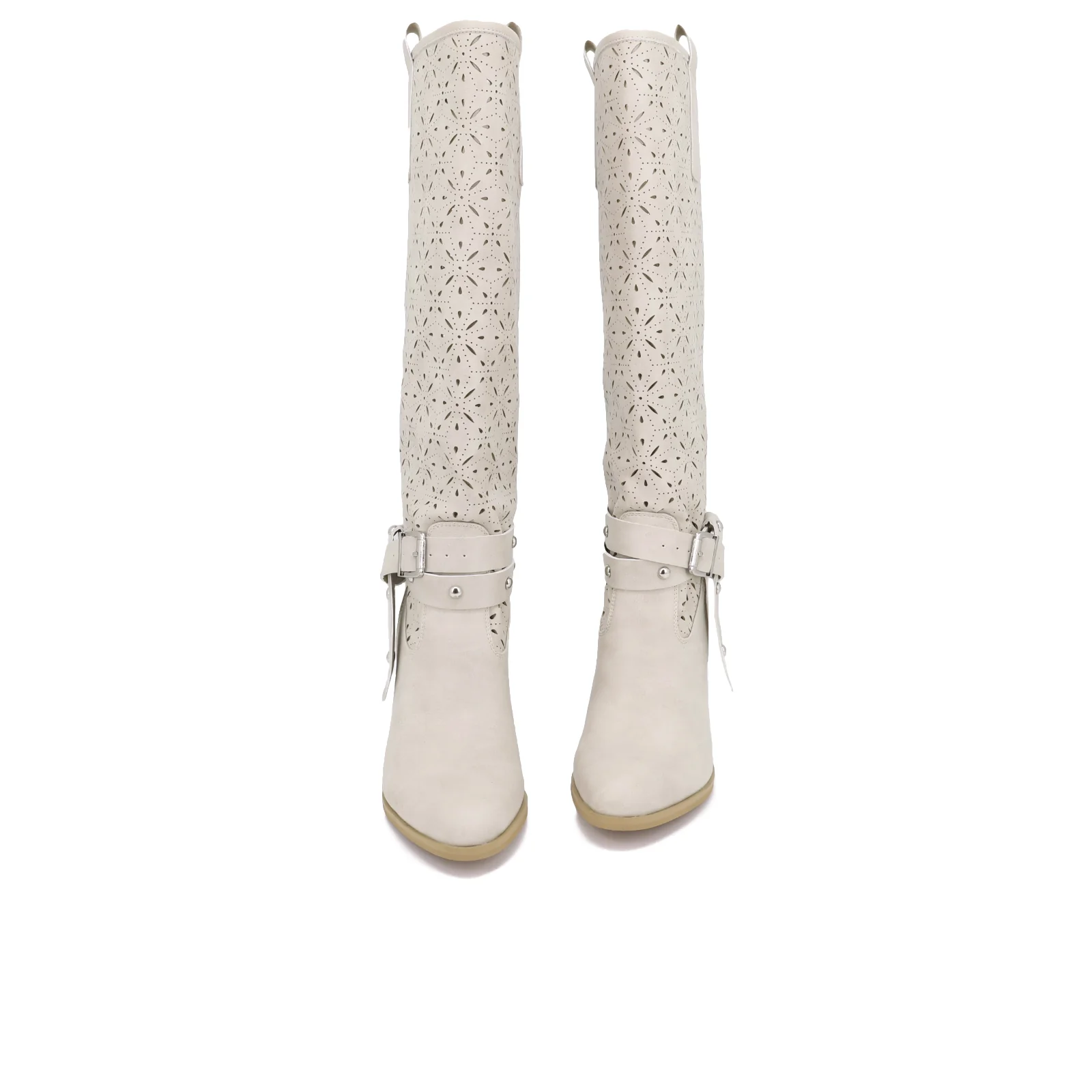 Stivale donna traforato con tacco alto e fibbia X26-101 - Image 6