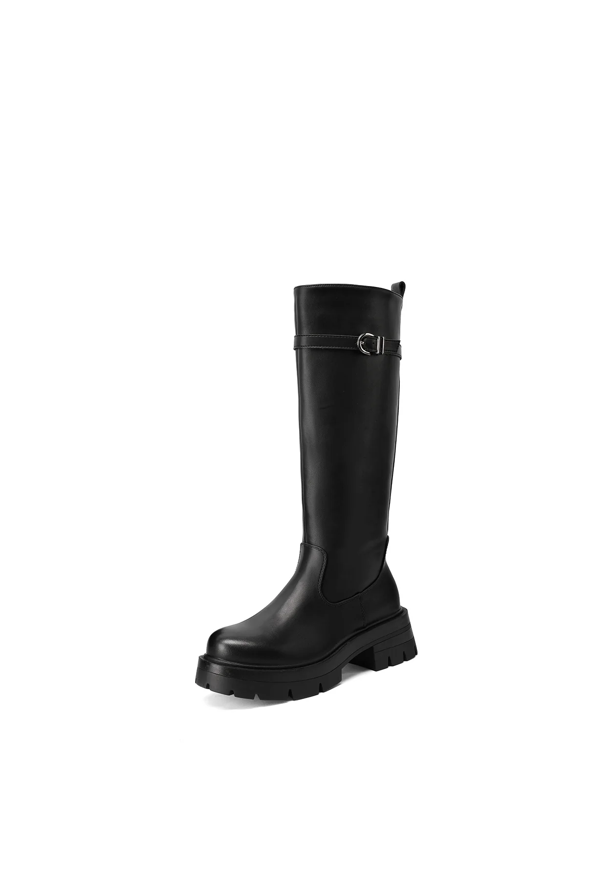 Stivali da donna alti in ecopelle con fibbia X33-65 - Image 3