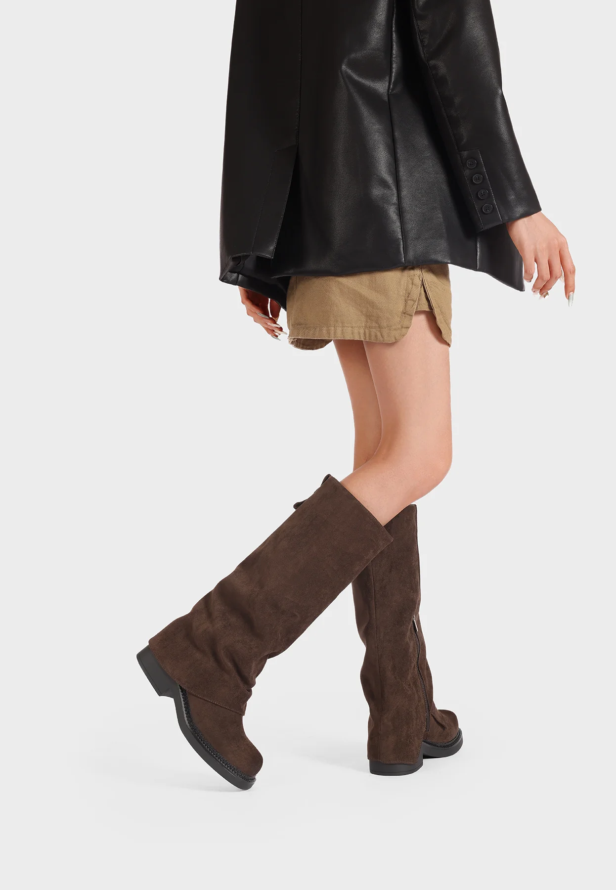 Stivali da donna in camoscio con gambale morbido X33-71 - Image 14