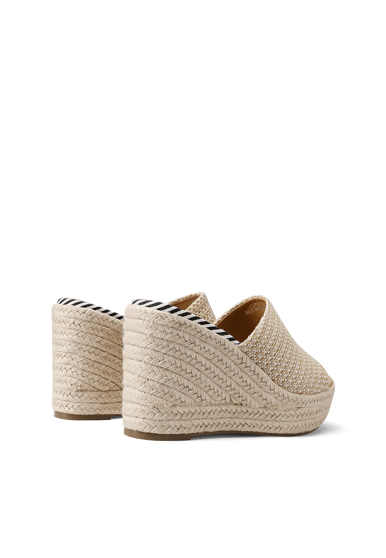 Sandali sabot con zeppa in corda intrecciata comodi ZM9983 - Image 11